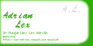 adrian lex business card